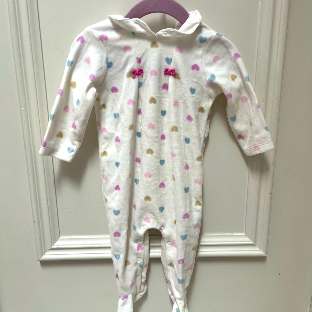 EUC Mayoral footed velvet romper